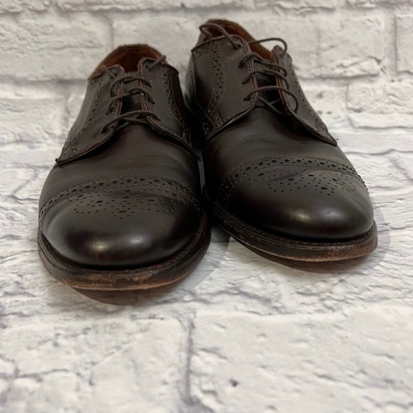 Allen Edmonds 6th avenue cap toe semi brogue derby men’s shoes size 11 brown main image 12